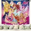 Winx Wall Tapestry Aesthetic Wall Hanging Printed Fabric Blanket Decorative Tapestries for Bedroom Living Room Home Decor