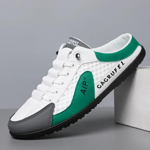 Men's Fashion Soft Bottom Half Slippers Summer New Casual Shoes Soft Bottom Support Shoes Sports Shoes Zapatos De Hombre
