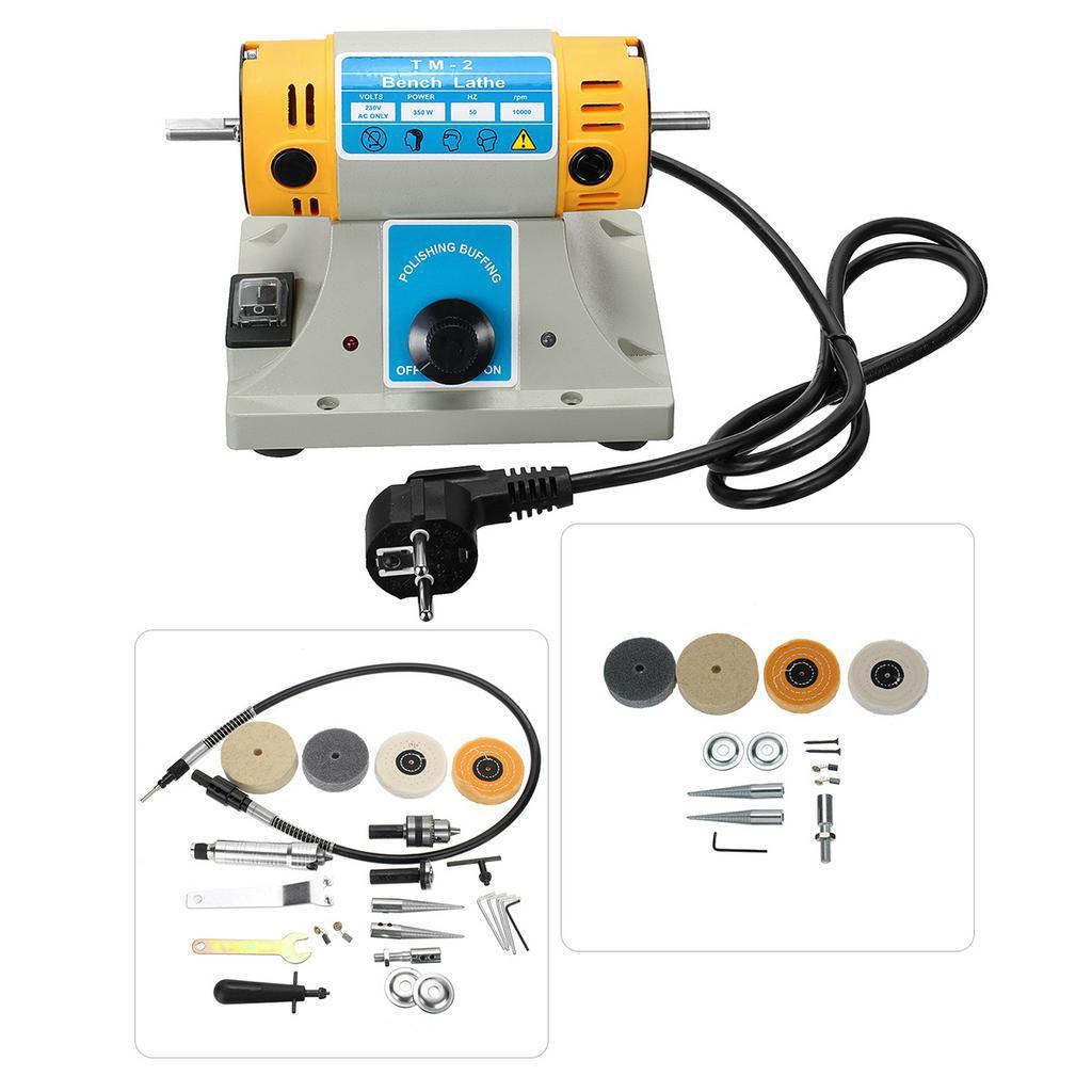 220V Polisher for Bench Grinder Polishing Adjustable Speed Polishing For Woodworking Machine Motor Tool Lathe Grinder Set 350W
