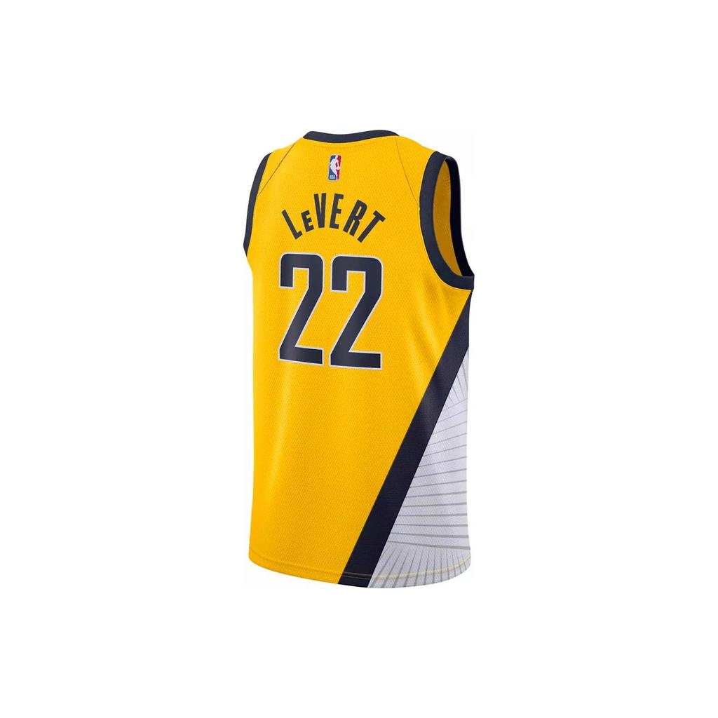 Jordan NBA Sweat-Wicking Straight-Fit Mid Basketball Vest, Pacers Fan Edition, Caris LeVert No. 22 Men Tops Yellow CV9479-729