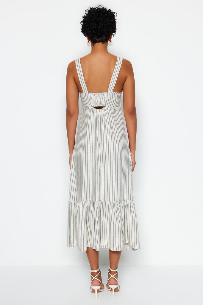 Modisches, lässiges, ärmelloses, fuchsiafarbenes, plissiertes Strick-Midikleid mit Gürtel für Damen