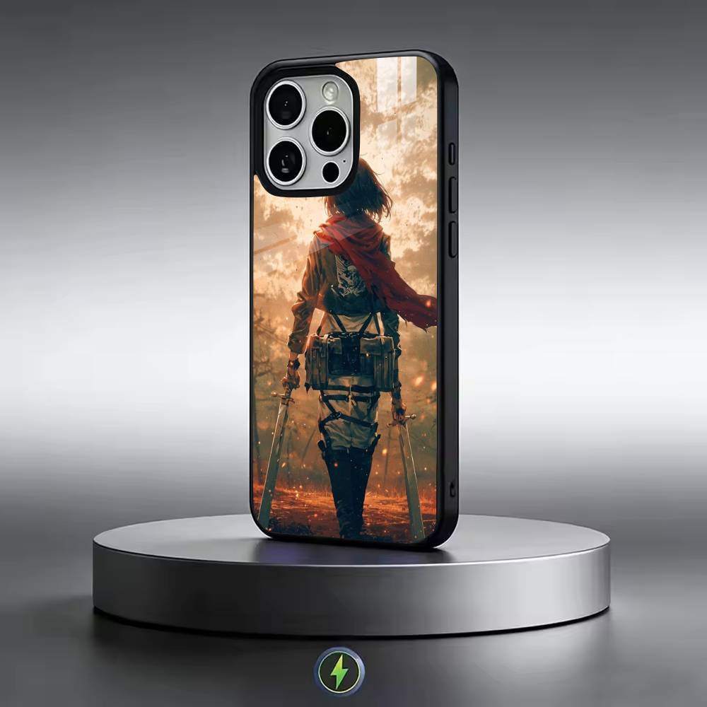 Hot Anime A-Attack On-n Titan Mikasa Phone Case For iPhone17,16,15,14,13,12,11 Plus,Pro Magnetic with Magsafe Wireless Charging