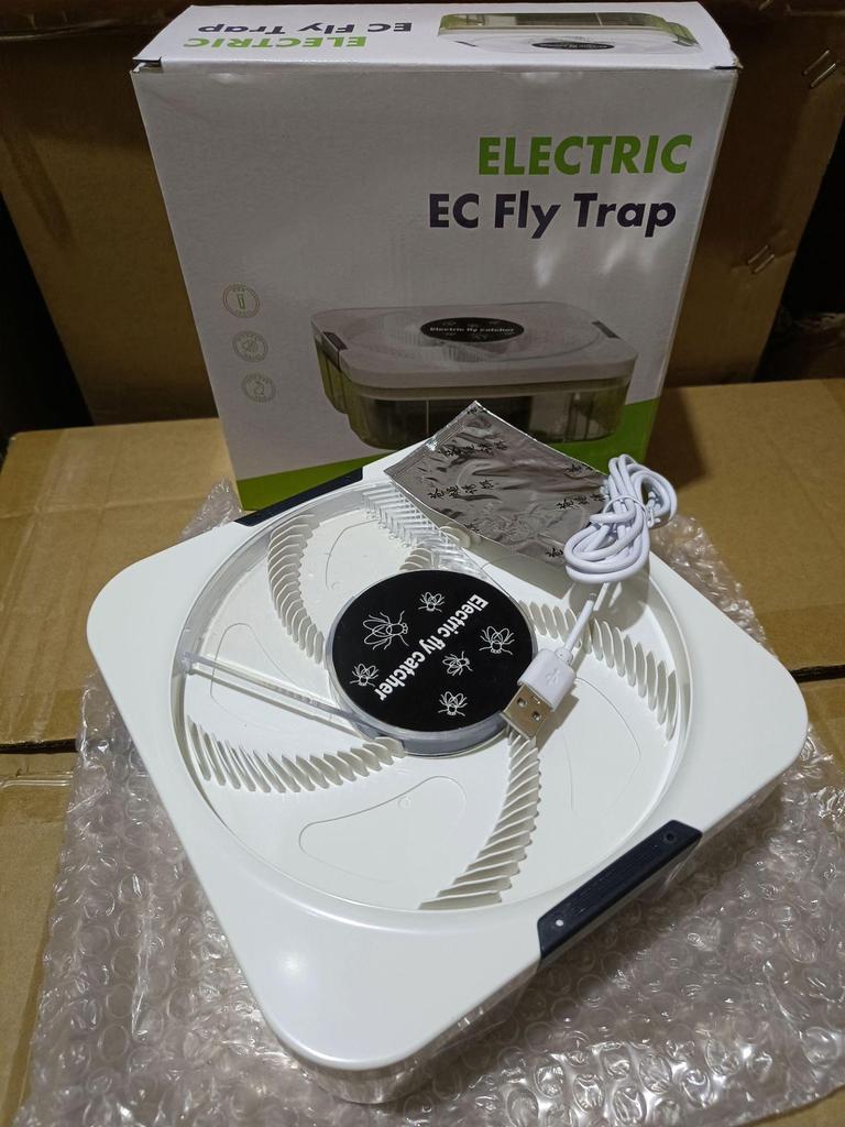 Lampă electrică USB pentru capcană de muște: Captor de muște rotativ silențios pentru uz casnic și hotelier