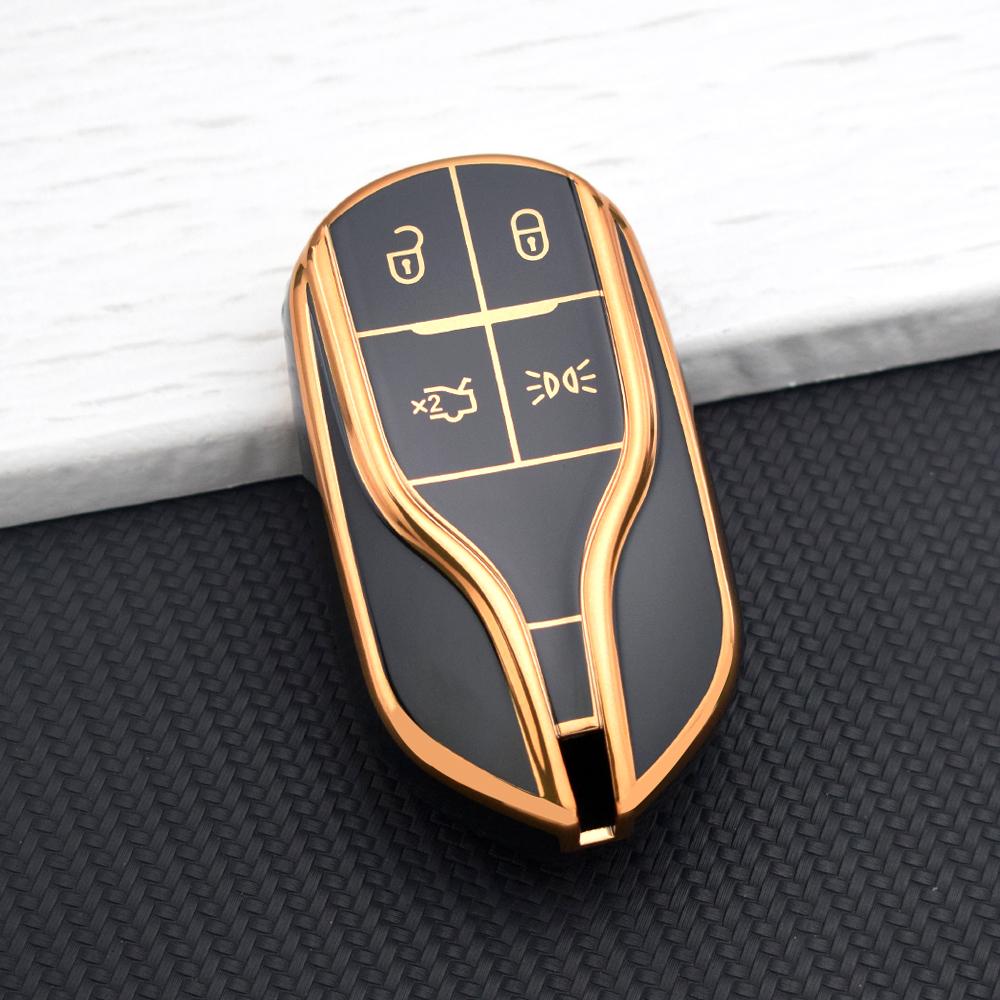 

TPU Car Remote Key Protector Cover for Maserati Ghibli Levante Quattroporte GranCabrio GT Granturismo Luxury Anti-Scratch Case