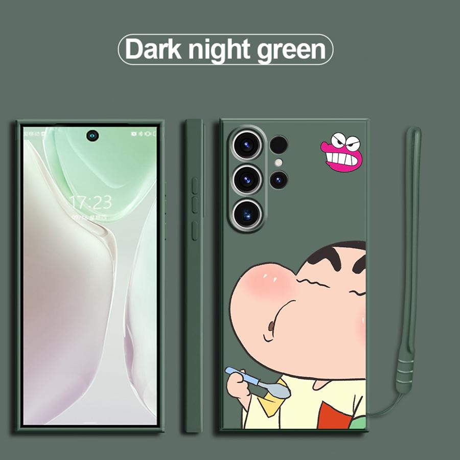 Case for Samsung Galaxy S25 S24 Ultra S23 S21 Plus S22 S20 FE Note 20 10 Ultra S25Edge Phone Cover Cartoon Crayon Shin-chan