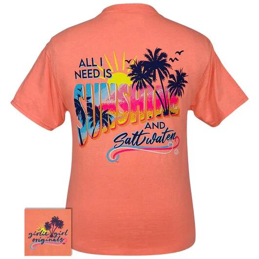New GIRLIE GIRL T Shirt ALL YOU NEEED IS SUNSHINE RETRO M