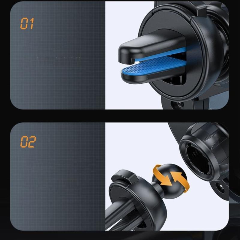 Uchwyt na telefon komórkowy do kratki nawiewu samochodowego, wspornik grawitacyjny, uniwersalny montaż dla telefonu komórkowego 4,7-6,7 cala, nawigacja GPS