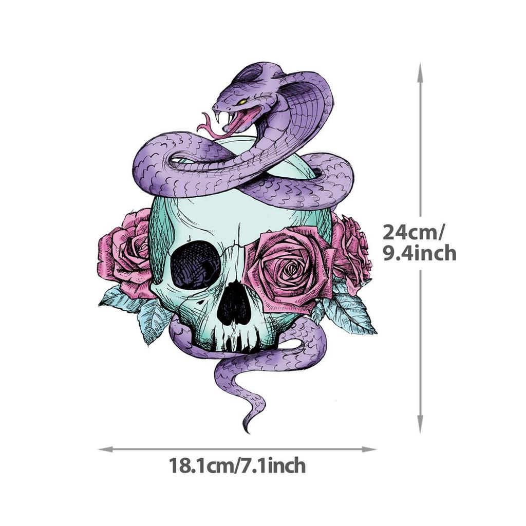 Cranii Florale Transfer Termic Hiphop Patch-uri Haine Presă la Cald Aplicat Tricou Haine Autocolante Hanorace Patch DIY