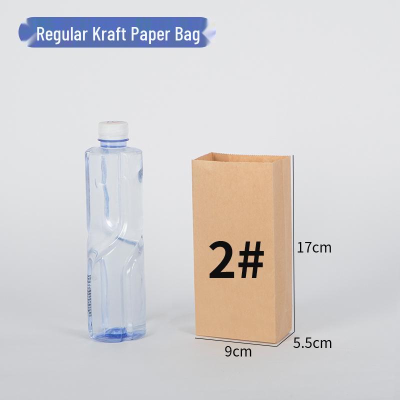 Food-Grade Oil-Proof Kraft Paper Snack & Hamburger Packaging Bags