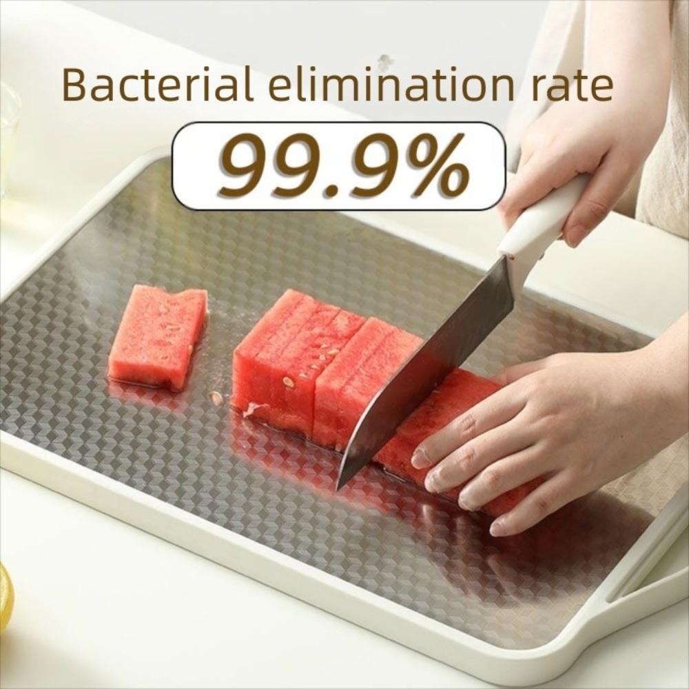 Stainless Steel Cutting Board Double Sided Antibacterial Chopping Board Cut Vegetables Meat Stand-up Cutting Boards Mats