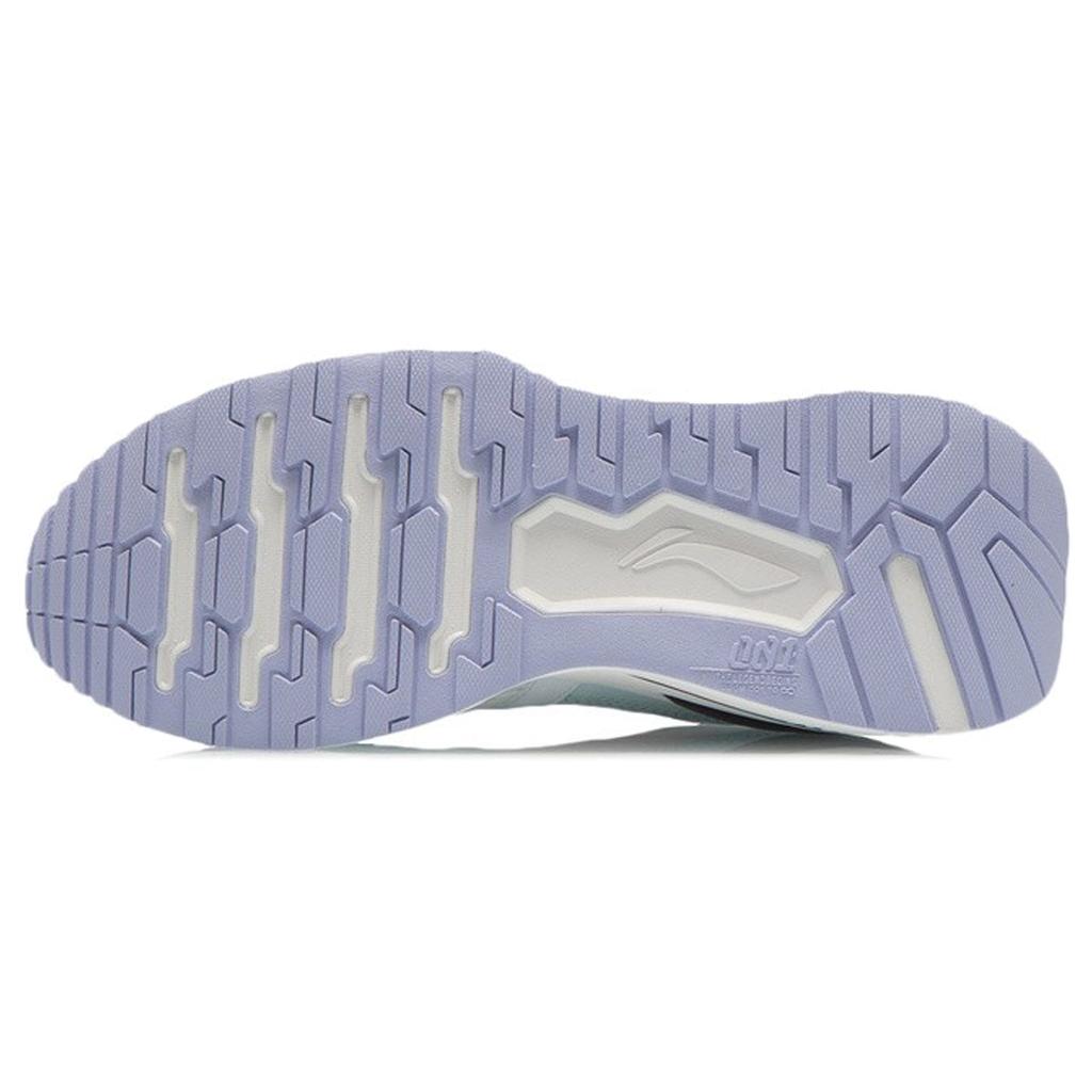 Li Ning Slip Resistant, Abrasion Resistant, Lightweight Low Top Running Shoes Women's White Blue AGCR184-2