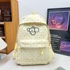 Schoolbag Light Oxygen College Style Cream Yellow Soft Mist Backpack Student Party Casual Versatile Daily Commuter Multi-compartment Pain Bag School 