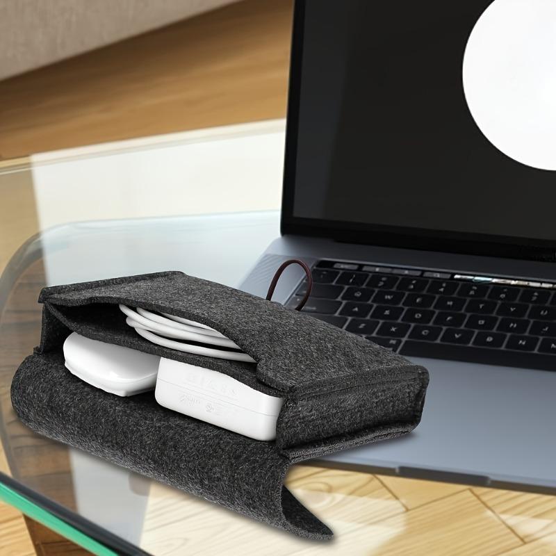 1pc  Power Adapter Case Storage Bag, Felt Portable Electronic Accessories Storage Bag