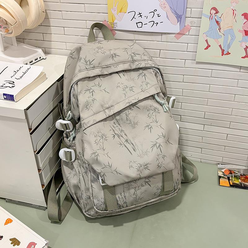 

Рюкзак высокой ценности, свежий и милый с принтом листьев, легкий и универсальный рюкзак для учеников средней школы