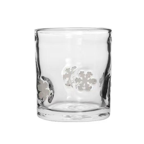 Christmas Icon Glass Holiday Themed Stemless Drinking Glasses Unique Texture Design Glassware Christmas Thanksgiving Party Decor