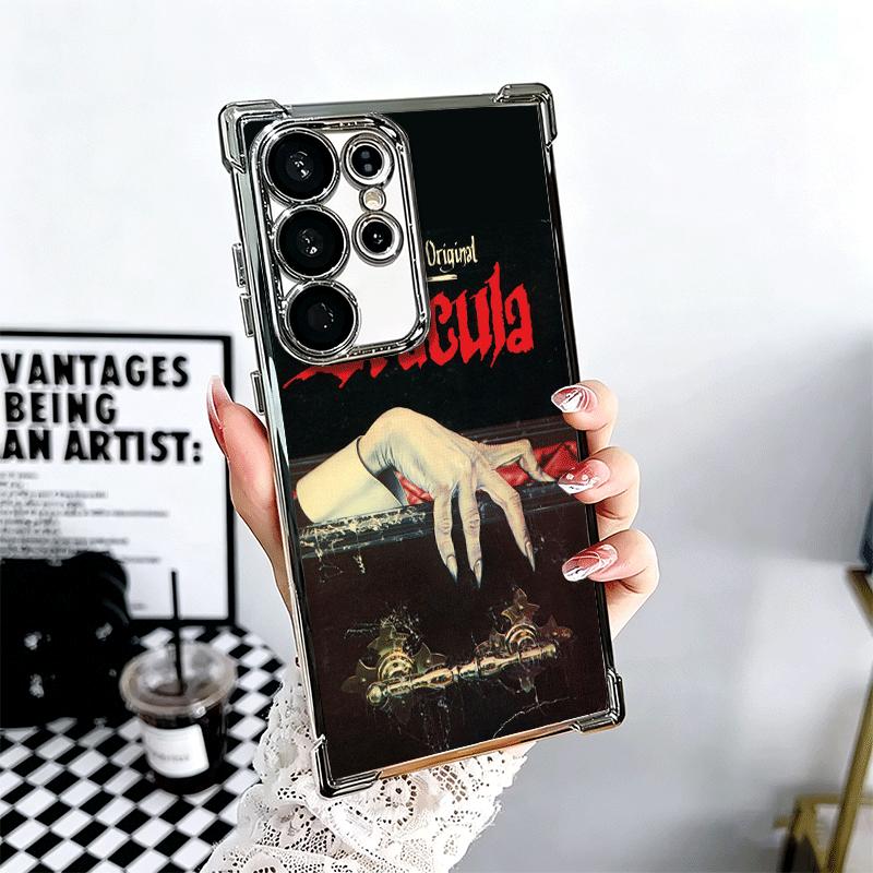 Gothic Vampire Scarlet Art Plating Phone Case For Samsung Galaxy S24 S25 FE S26 Edge S23 Ultra S22 S21 Plus S20 Anti-Fall Airaba
