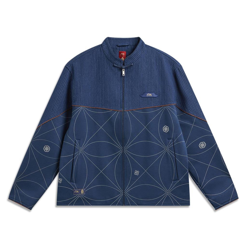 Li Ning Sports Lifestyle Series Stand Collar Logo Embroidered Jacket Men jackets AFDW145-2