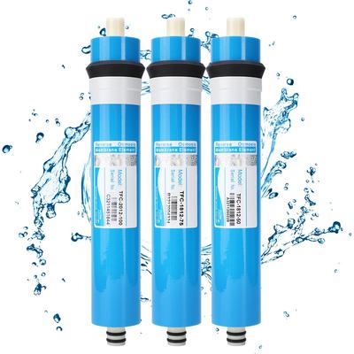 Filtro de membrana RO 50/75/100 GPD, purificador de água por osmose reversa, filtragem de água para purificação avançada de água doméstica