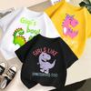 Children T-shirtDinosaur Printed Kids 100% Cotton Clothes Tshirt Tops Tee Boys Girls Short-sleeved T Shirt 2-13Y