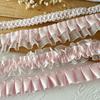 "Handmade Pink Lace Accessories for DIY Baby Clothes and Decorative Lolita Bags"