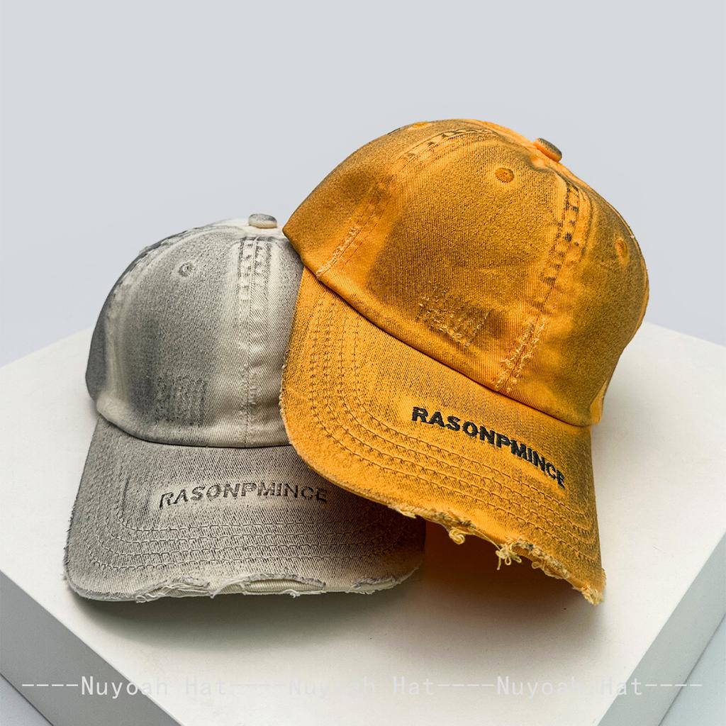 New Men Women Distress Broken Style Embroidered Letters Baseball Hats Sunshade Retro Versatile Street Peaked Caps Fashion Ins