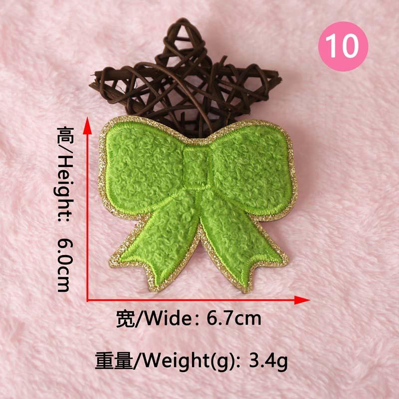 Podle výšivky, Nálepka na látku s výšivkou, Razítko s počítačovou výšivkou, Barevná všestranná mašle, Samolepicí, Oblečení bez žehlení