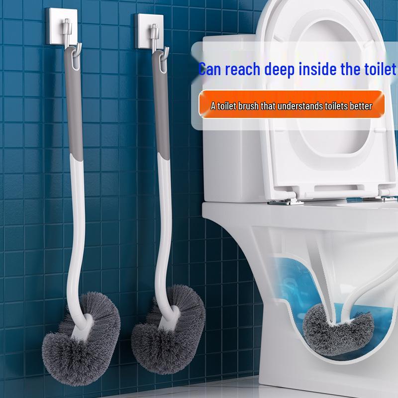 Wall-Mounted, Easy-to-Use Toilet Brush with No Dead Corners - Japanese Design