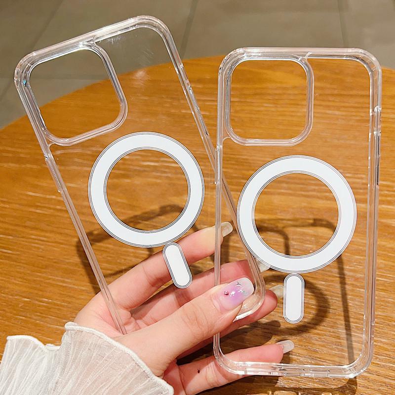 Magnetic & Transparent iPhone Case for iPhone 17/16/15 Pro/14/13/12/11 Pro Models