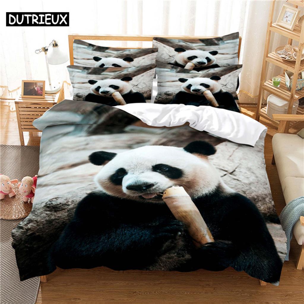 Comforter 3D Digital Printing Fashion Design National Treasure Panda Bedding Set Queen Size