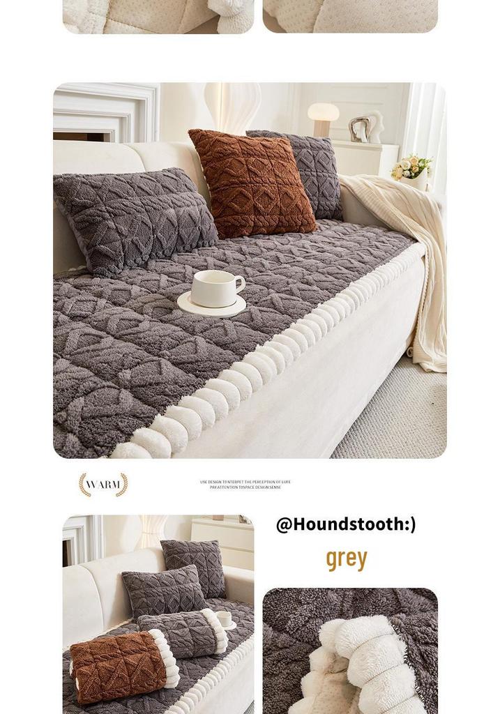 Thickened Non-Slip Plush Sofa Cushion - Autumn/Winter Design