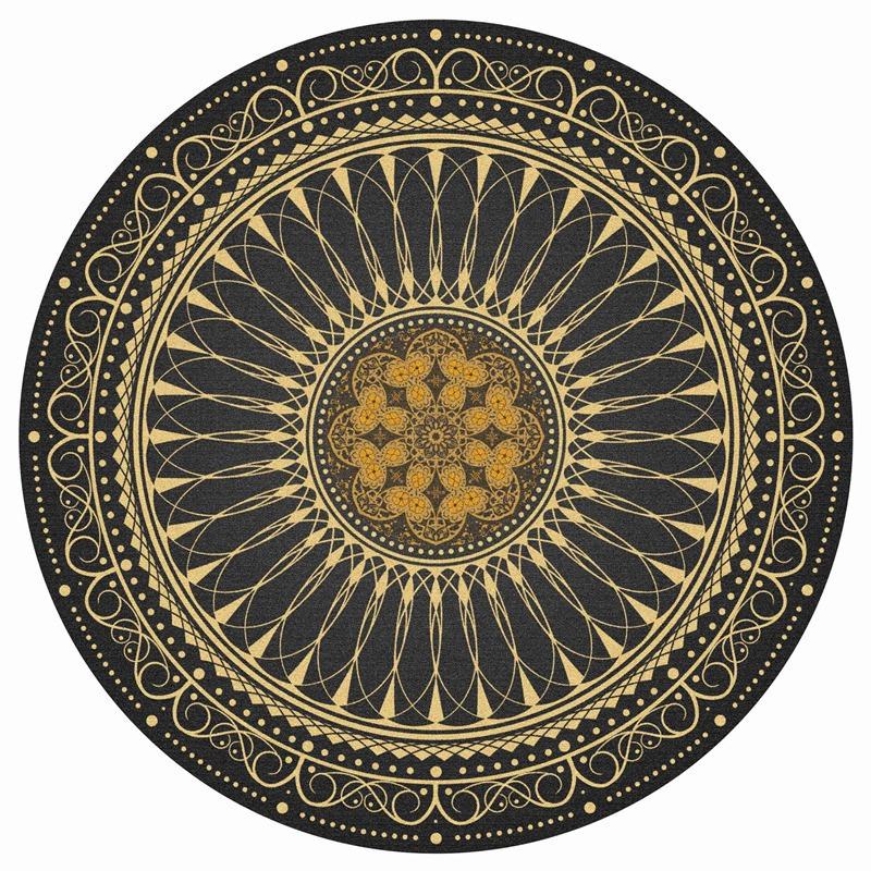 

Retro Bohemian Round Carpets Living Room Luxury Sofa Area Chair Non-Slip Soft Floor Mat Bedroom Decor 40x40cm
