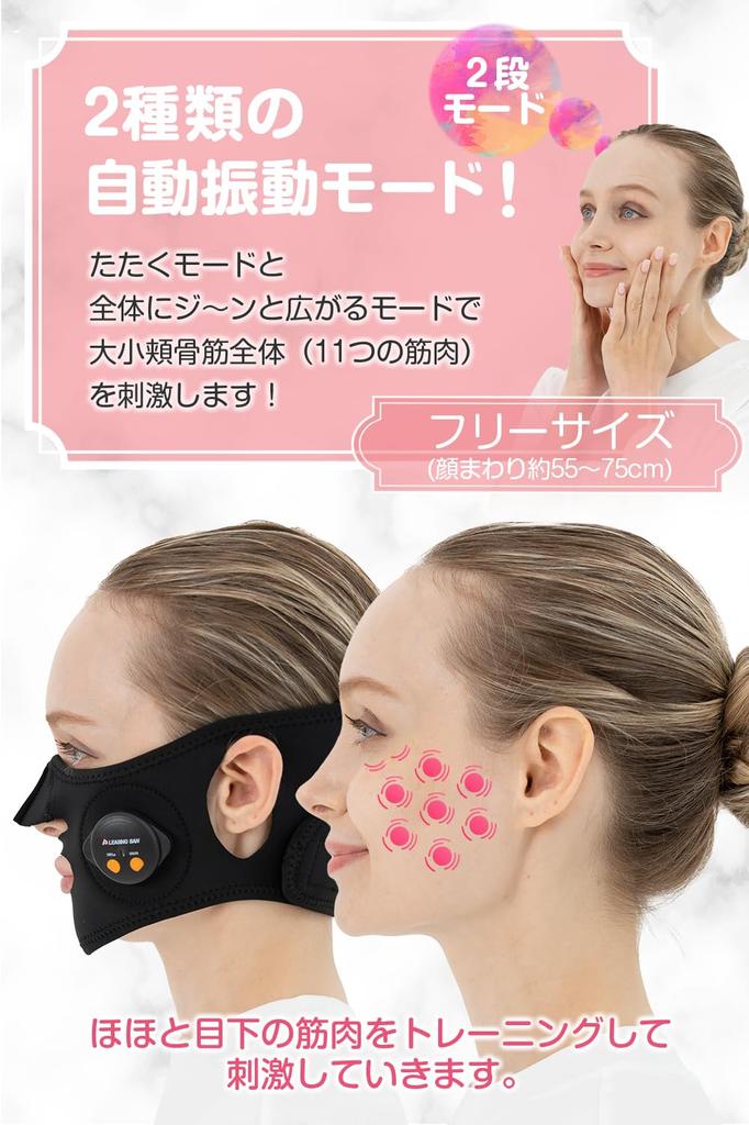 PLEASINGSAN Facial Massager, EMS Face Belt, for Face and Eye Area, Beauty Care, Home Appliance, Unisex