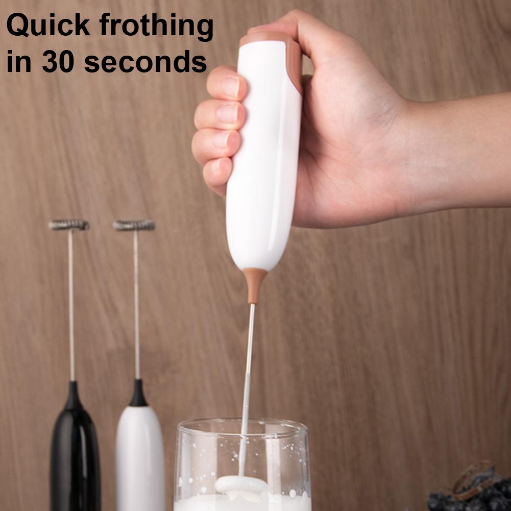 Milk Frother Handkeld Electric Foam Maker Battery Operated Stainless Steel Whisk Drink Mixer for Latte Cappuccino Hot Chocolate