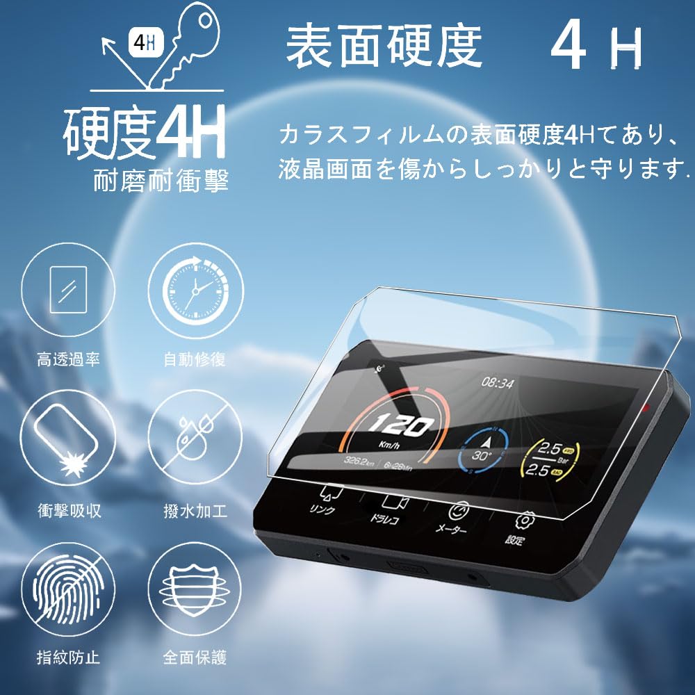 [2 Sheets] For Tanax (TANAX) CHIGEE Motorcycle Film Protective Film Tempered Glass Film [JIAYJP]
