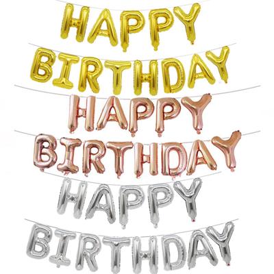 (Qunide) Letter Happy Birthday Party Set Garden Decoration With Sling Accessories