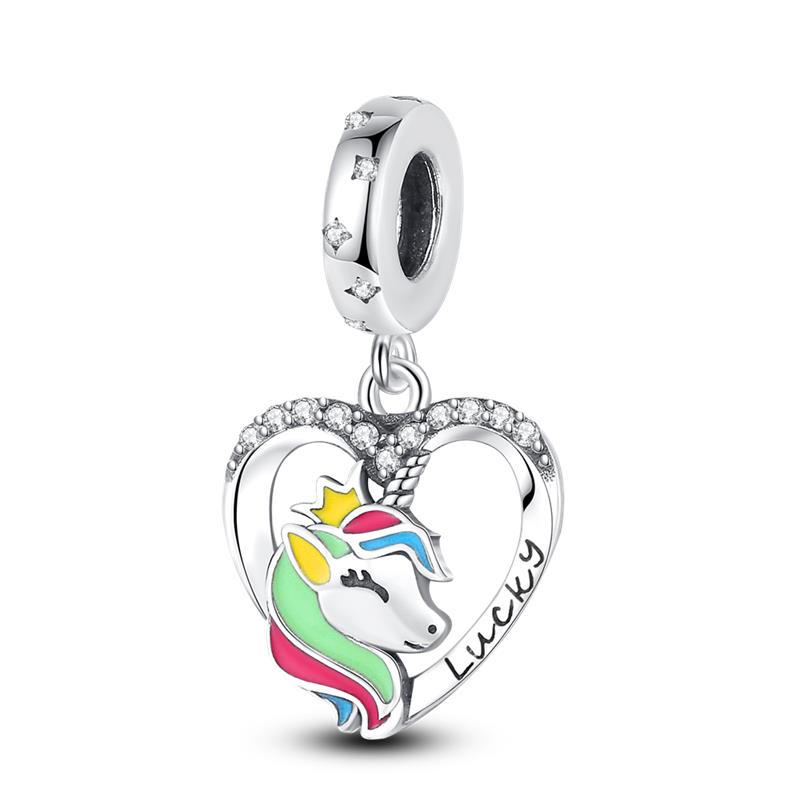 Kupfer Einhorn Fee Insekt Blume Perlen Anhänger Passend Kompatibel Mit Pandora Authentischen Armbändern DIY Schmuck Geburtstagsgeschenk Jubiläum