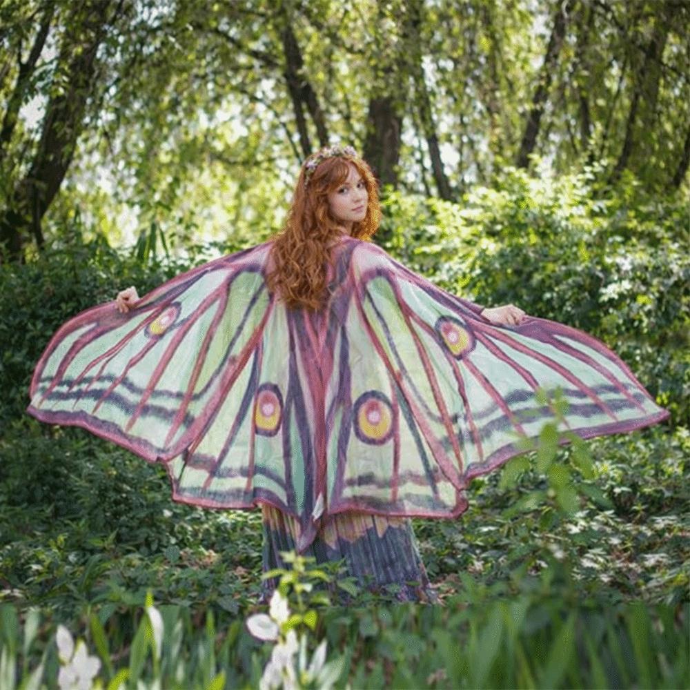 Halloween Butterfly Peacock Shawl Moth Butterfly Cosplay Costumes Beautiful Butterfly Cape  Banquet