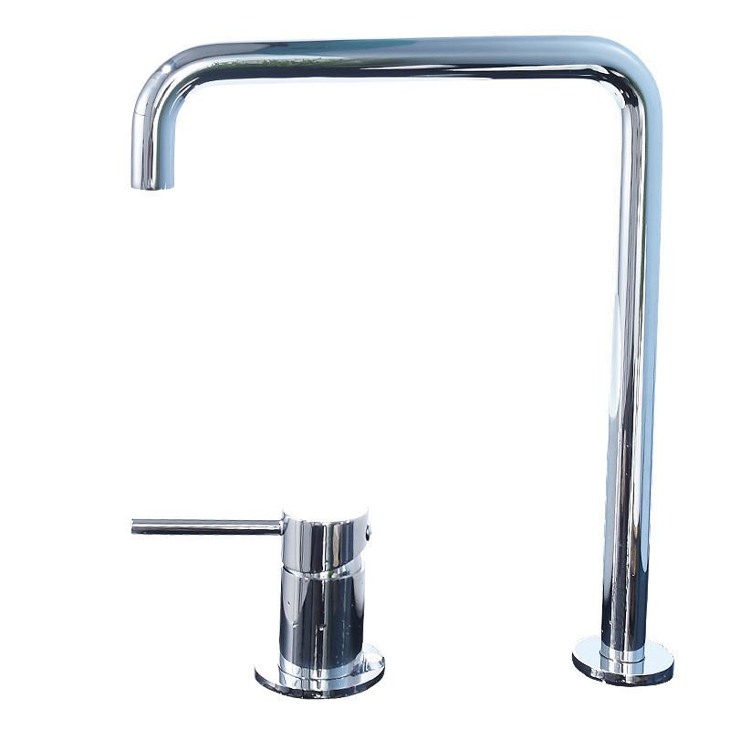 

Матовый золотой смеситель для раковины Ванная комната с двумя отверстиями Широкий смеситель для ванной комнаты, кран для раковины, вращающийся на 360 градусов, широко распространенный Черный кран для раковины