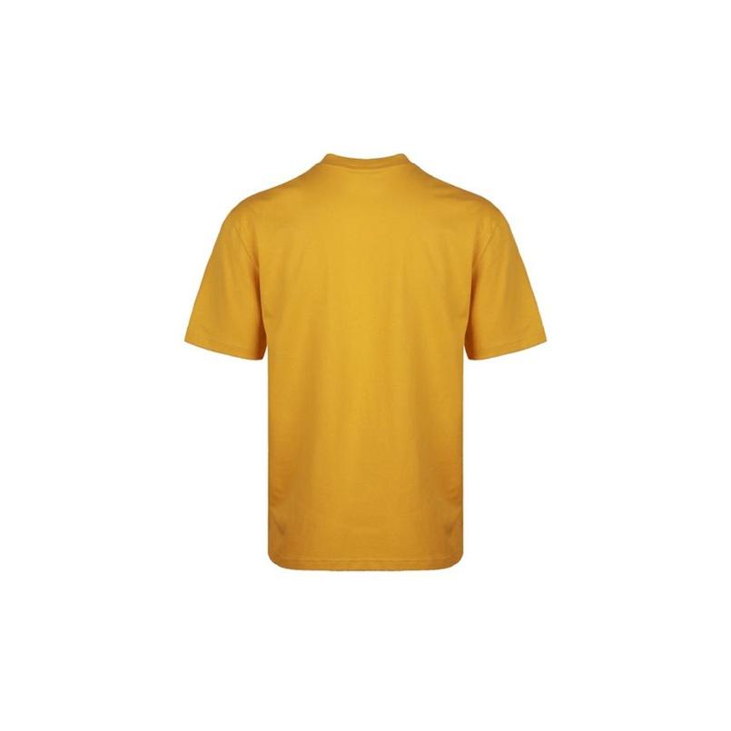 Puma T-shirt med bokstavstryck, rund hals, korta ärmar, herrtoppar, guld 597337-25