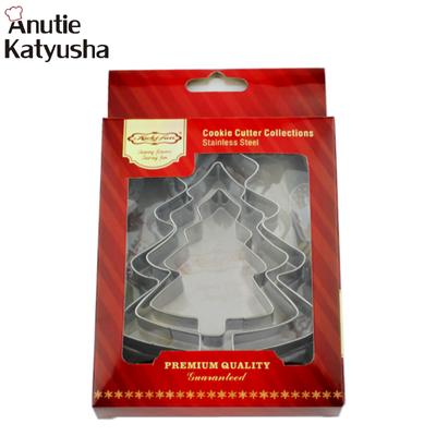Cortador de biscoitos de lâmpada de árvore para o Natal 10x6 CM Biscoito Fondant Cortador de pão Ferramenta de cozimento de aço inoxidável