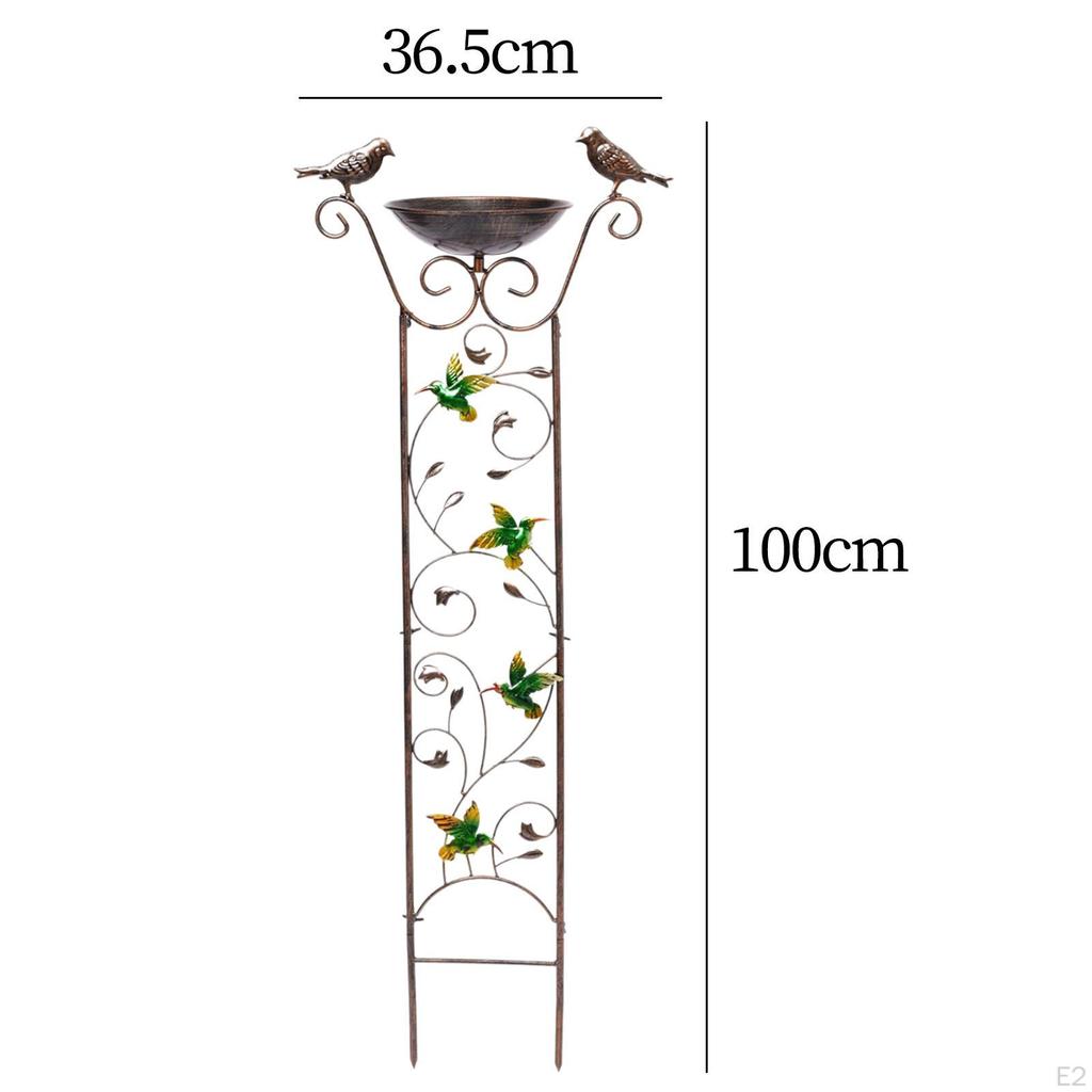 Combinație de baie de păsări și spalier pentru plante pentru eleganța grădinii în aer liber