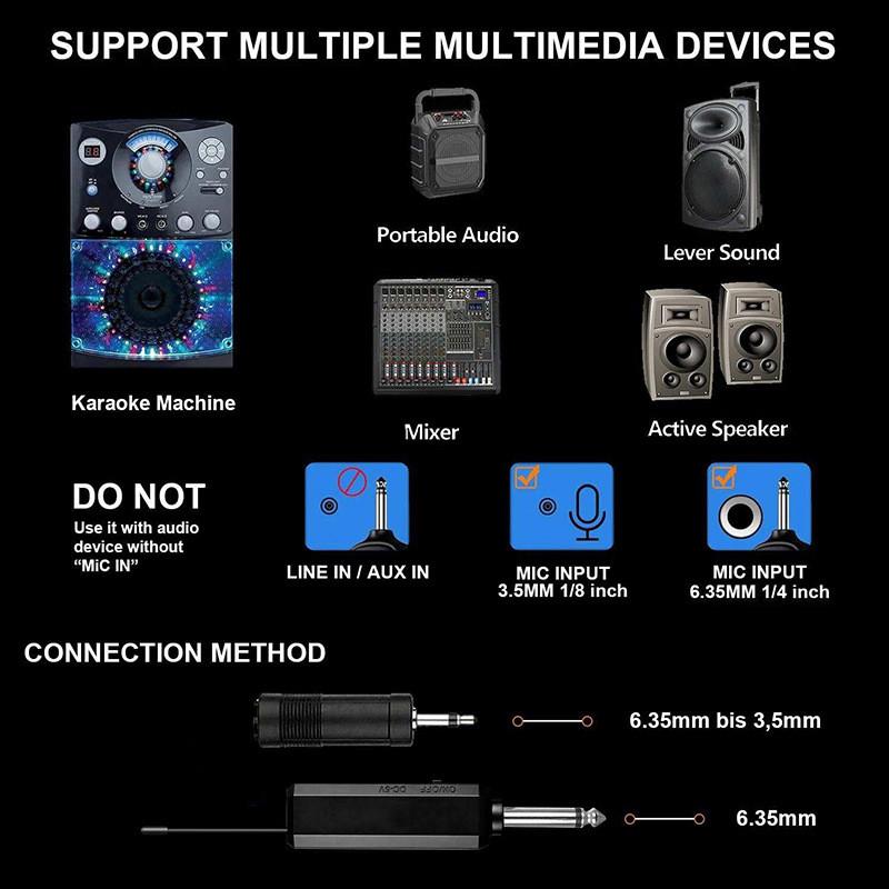 Wireless Microphone Dual Handheld Uhf Professional Karaoke For Videoke