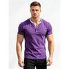 Premium 95% Cotton Men's Polo Tee - Breathable Soft Touch Short Sleeve Shirt - Modern Fit Casual Wear with V-Neck Buttons
