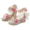 Fashion Plus Size 2025 Fashion Open Toe Women's Sandals Summer Printing Round Toe Platform Wedges Sandals for Daily Casual Dress Shoes