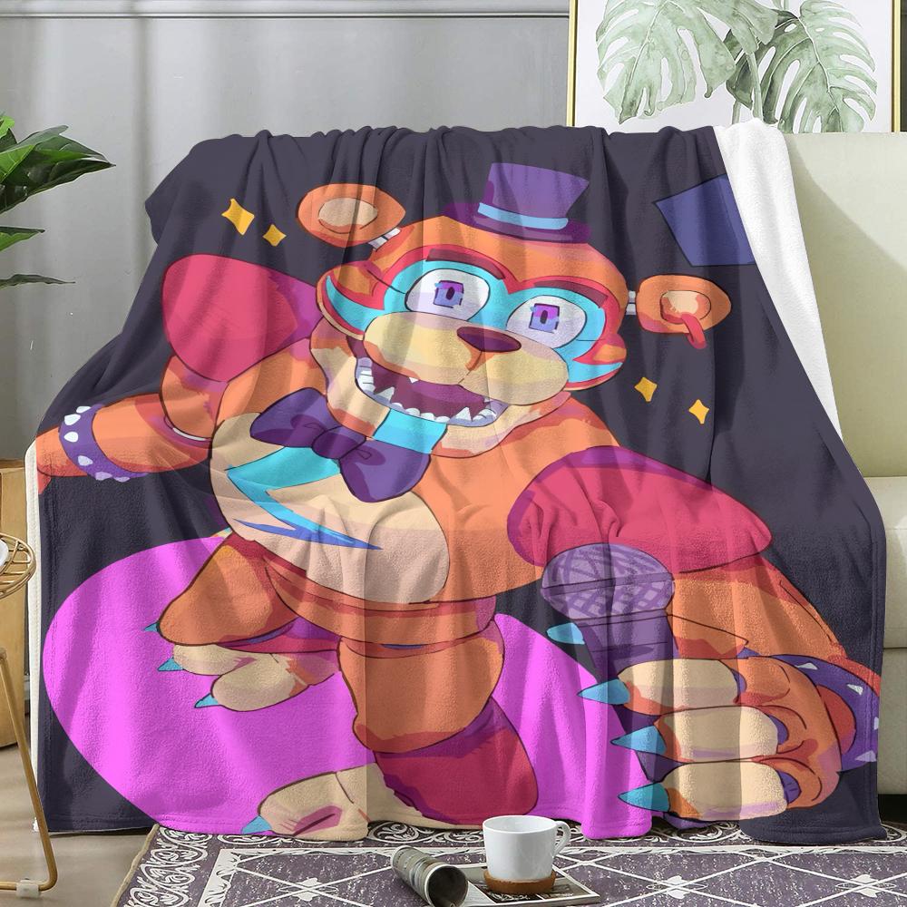 GUOYU Blanket FfNAFS At Freddys Throw Soft Flannel Throw Summer Blanket Lightweight Cozy Nap Blanket for Sofa Bed Travel