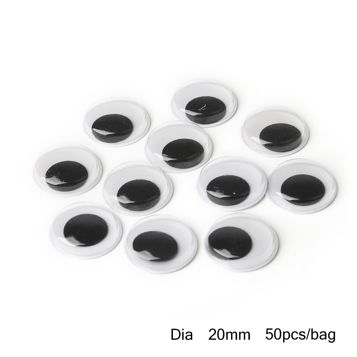 

5-24 мм, черно-белые глаза, самоклеящиеся детские куклы ручной работы, аксессуары для игрушек, декор для шитья, принадлежности для рукоделия, скрапбукинга