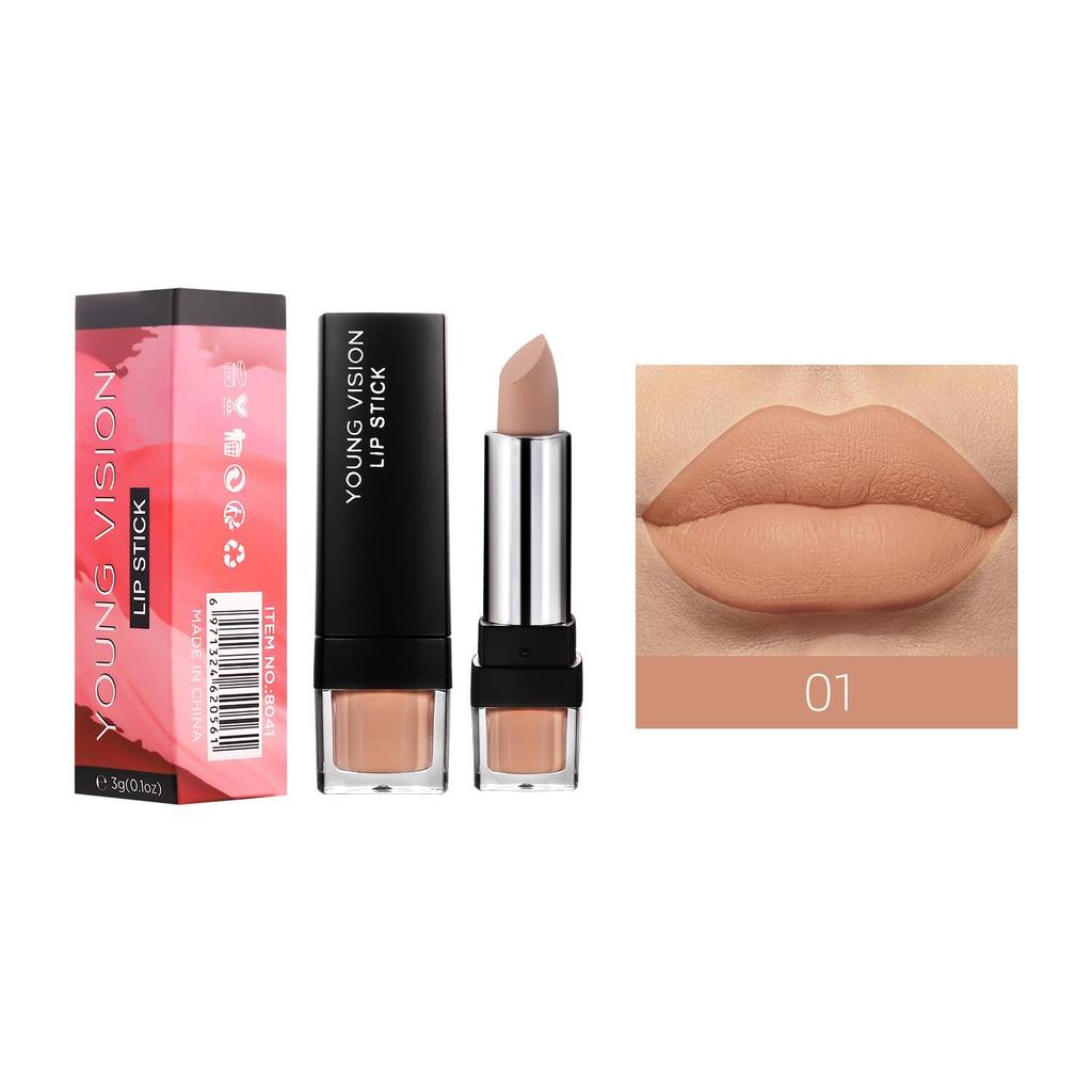 Matte Matte 12-color Single Lipstick Velvet Not Easy To Stick Cup Lipstick Easy To Use Make-up Lipstick