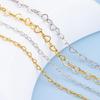 Gold Plated Stainless Steel Heart Chain Bracelet/Necklace Jewelry Accessory