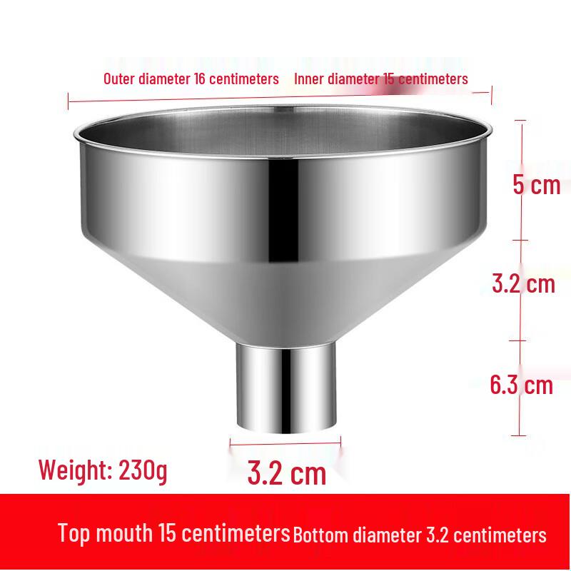 Jing Yu Heng 201 Stainless Steel Large Multi-Purpose Funnel Set