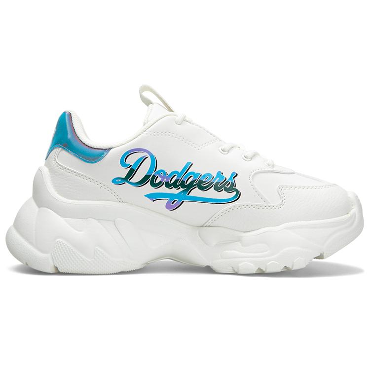 New MLB Big Ball Chunky A Meta Low Top Chunky Sneakers Unisex White Blue 3ASHBCM3N-07IVS